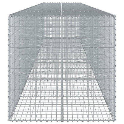 vidaXL Gabione mit Deckel 800x100x100 cm Verzinktes Eisen