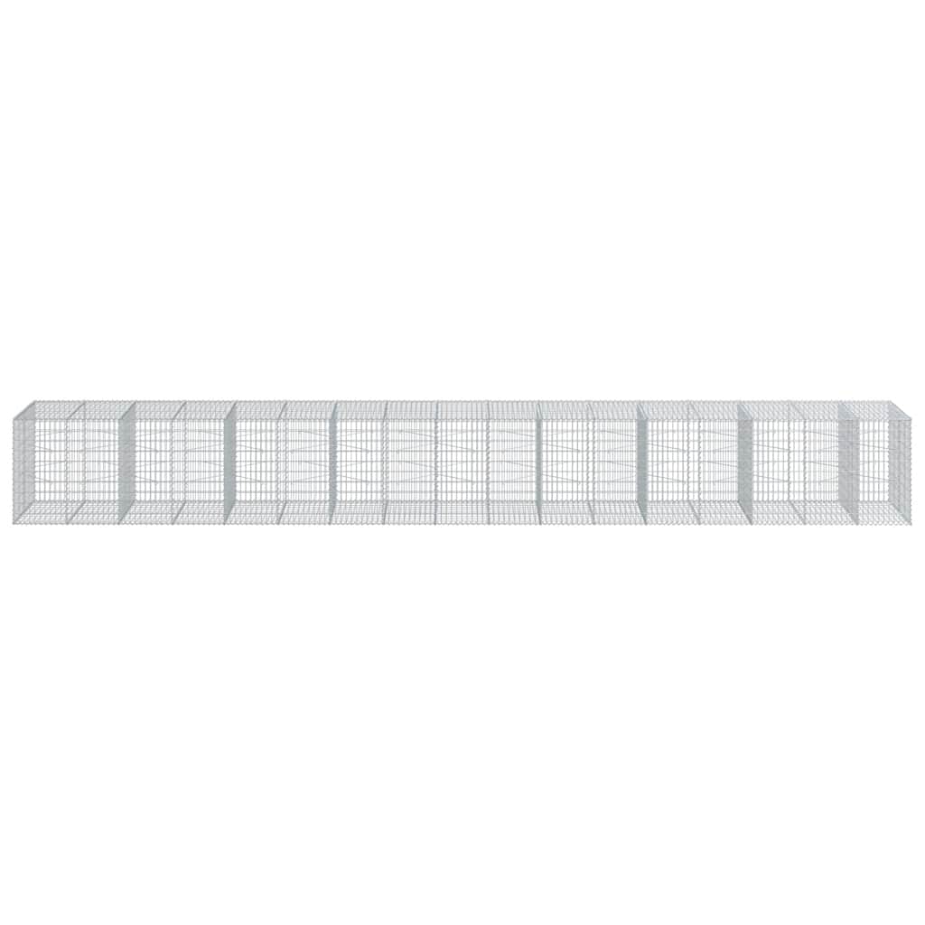 vidaXL Gabione mit Deckel 850x100x100 cm Verzinktes Eisen