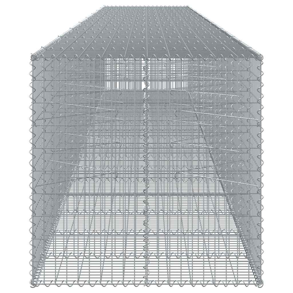 vidaXL Gabione mit Deckel 850x100x100 cm Verzinktes Eisen