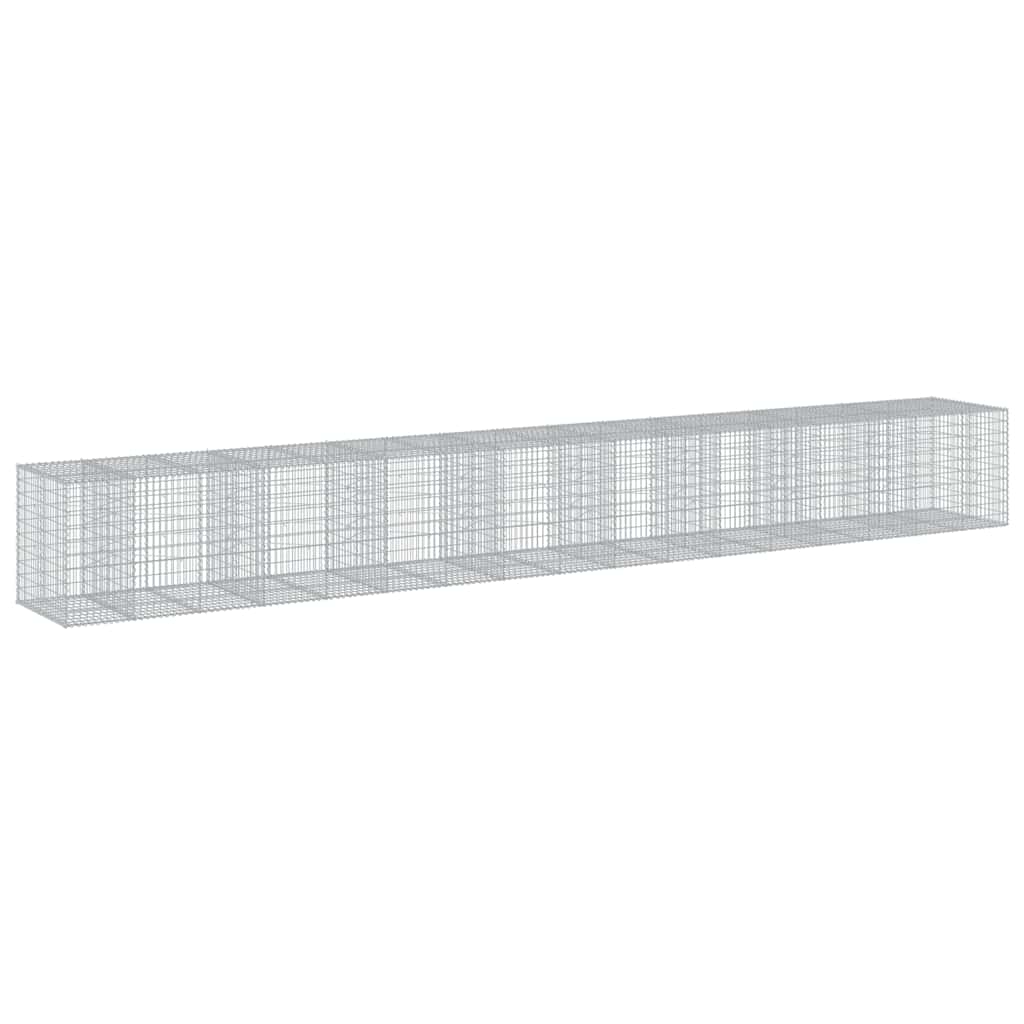 vidaXL Gabione mit Deckel 850x100x100 cm Verzinktes Eisen