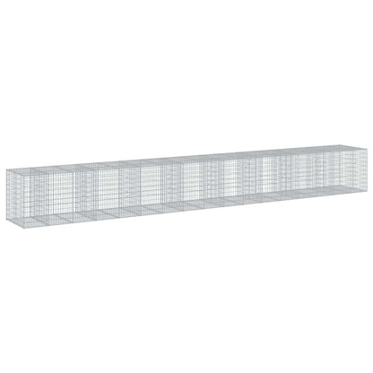 vidaXL Gabione mit Deckel 850x100x100 cm Verzinktes Eisen