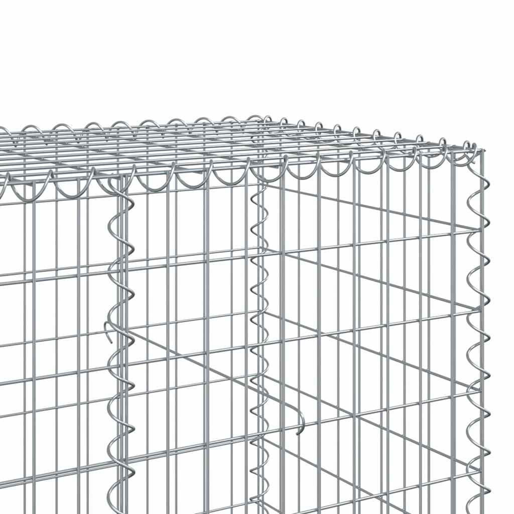 vidaXL Gabione mit Deckel 850x100x100 cm Verzinktes Eisen