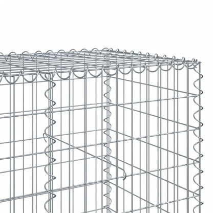 vidaXL Gabione mit Deckel 900x100x100 cm Verzinktes Eisen