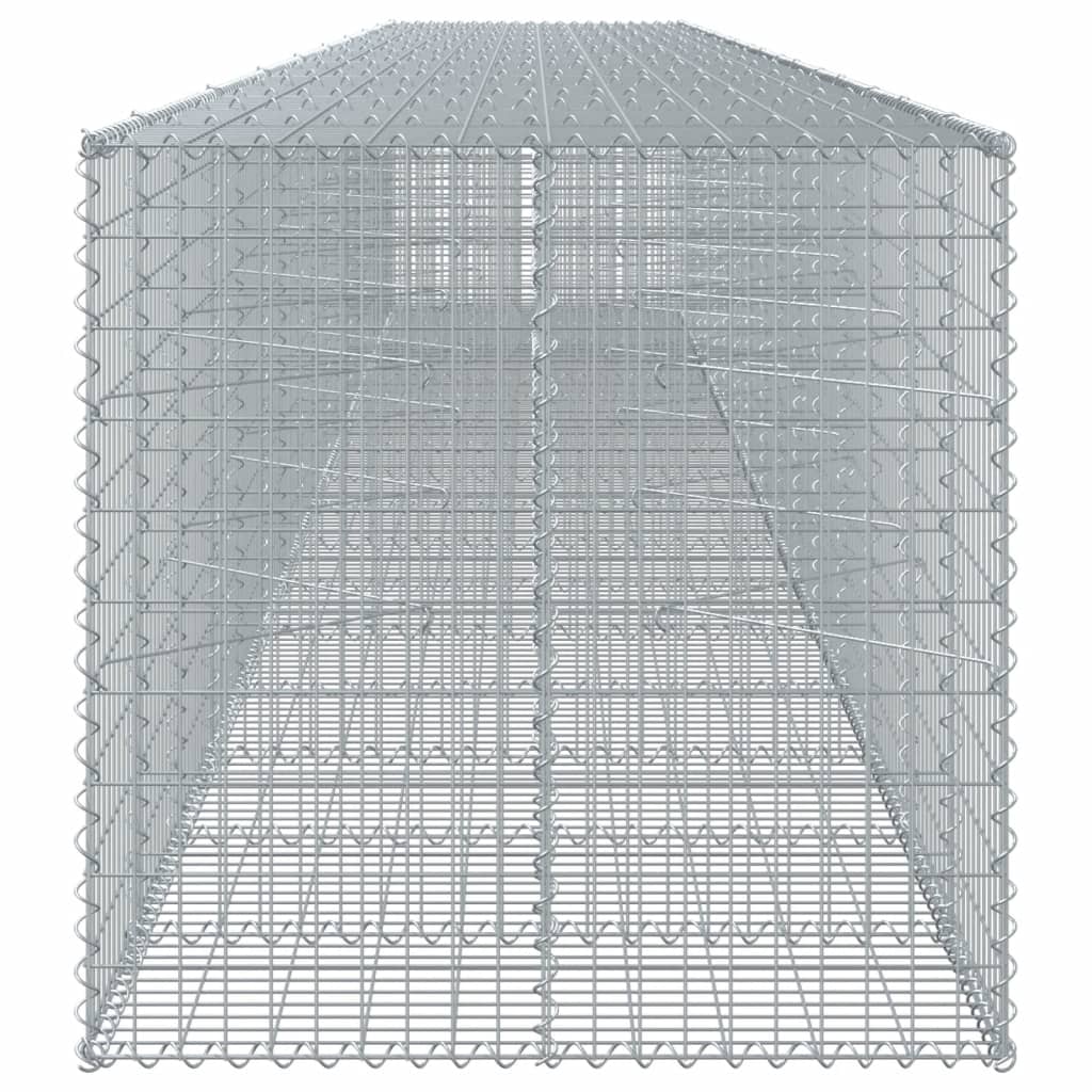 vidaXL Gabione mit Deckel 950x100x100 cm Verzinktes Eisen
