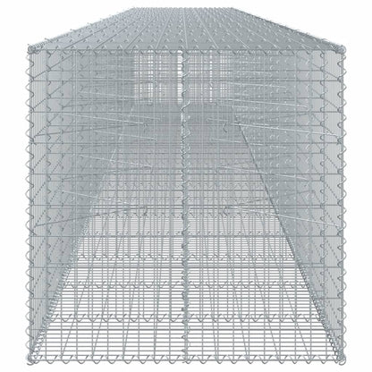 vidaXL Gabione mit Deckel 950x100x100 cm Verzinktes Eisen