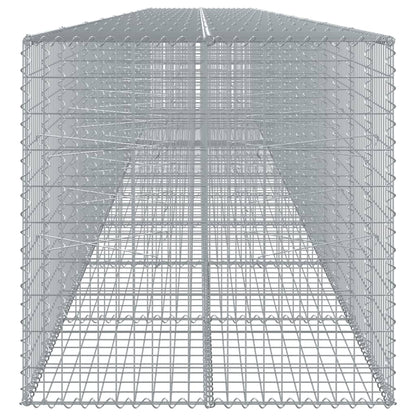 vidaXL Gabione mit Deckel 1000x100x100 cm Verzinktes Eisen