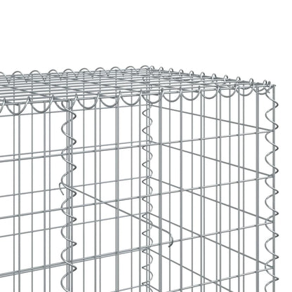vidaXL Gabione mit Deckel 1100x100x100 cm Verzinktes Eisen