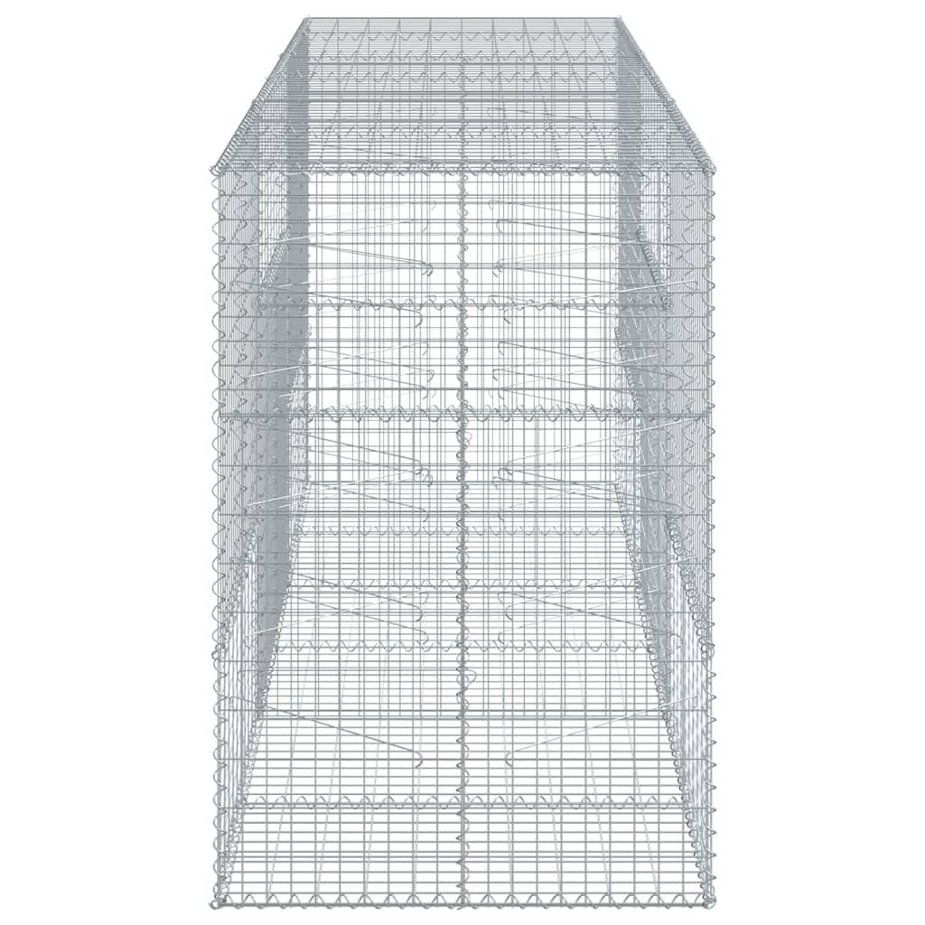 vidaXL Gabione mit Deckel 300x100x150 cm Verzinktes Eisen