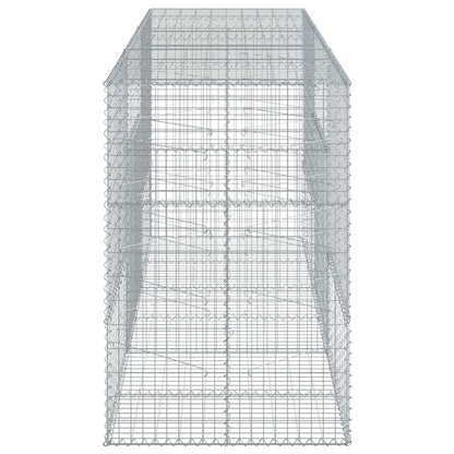 vidaXL Gabione mit Deckel 300x100x150 cm Verzinktes Eisen