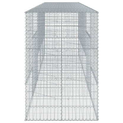 vidaXL Gabione mit Deckel 500x100x150 cm Verzinktes Eisen