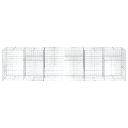 vidaXL Gabione mit Deckel 600x100x150 cm Verzinktes Eisen