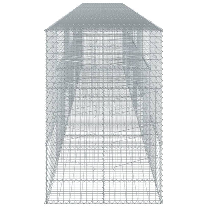vidaXL Gabione mit Deckel 800x100x150 cm Verzinktes Eisen