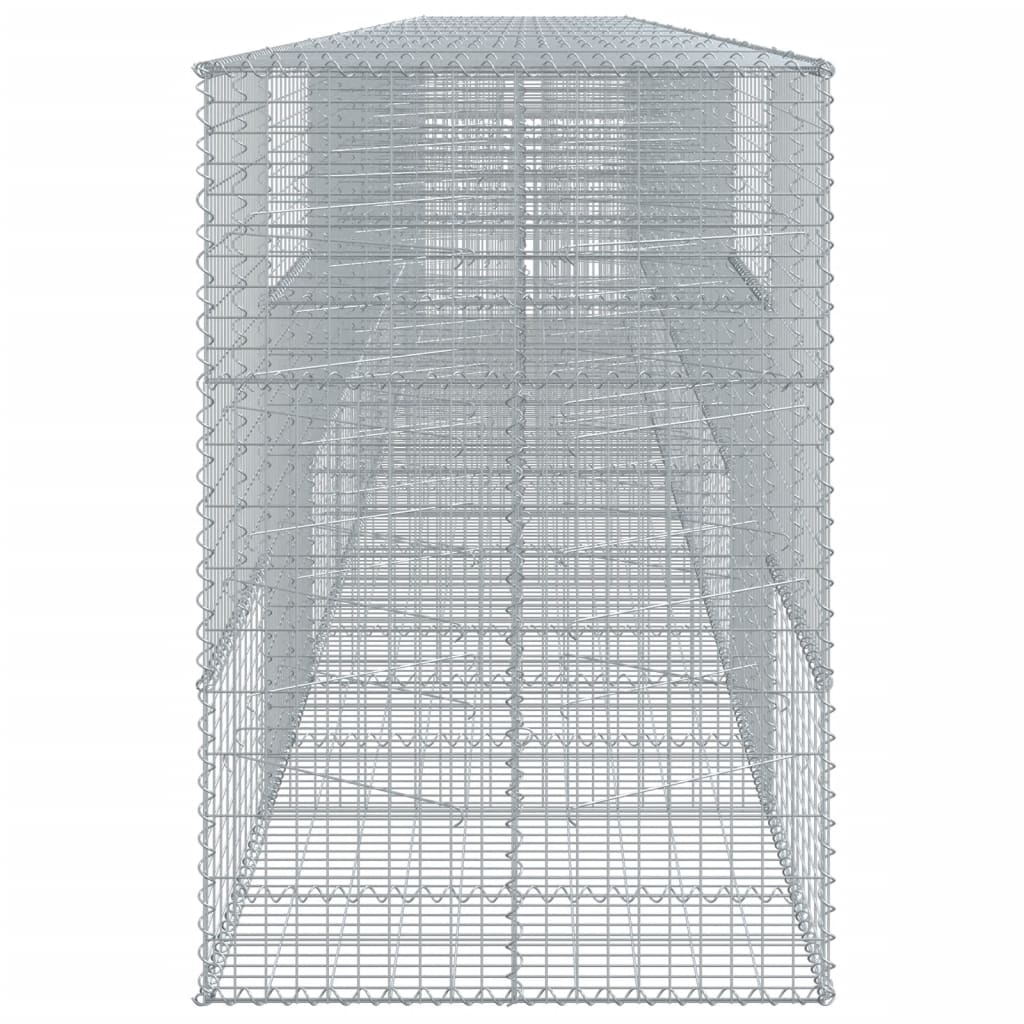 vidaXL Gabione mit Deckel 900x100x150 cm Verzinktes Eisen