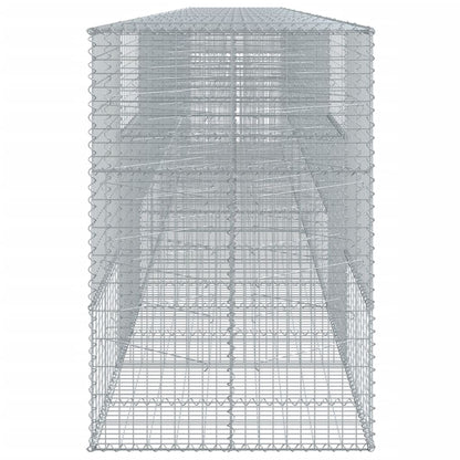 vidaXL Gabione mit Deckel 900x100x150 cm Verzinktes Eisen