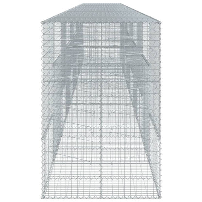 vidaXL Gabione mit Deckel 1000x100x150 cm Verzinktes Eisen