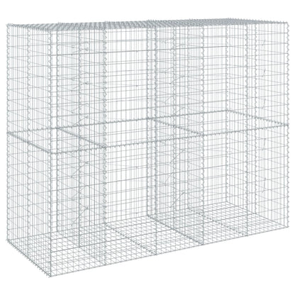 vidaXL Gabione mit Deckel 250x100x200 cm Verzinktes Eisen