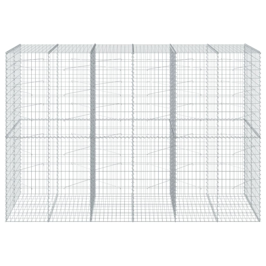 vidaXL Gabione mit Deckel 300x100x200 cm Verzinktes Eisen
