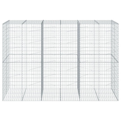 vidaXL Gabione mit Deckel 300x100x200 cm Verzinktes Eisen