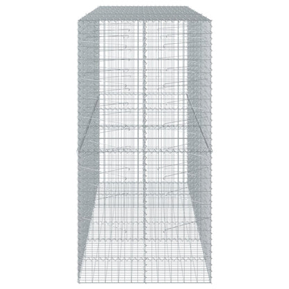 vidaXL Gabione mit Deckel 300x100x200 cm Verzinktes Eisen