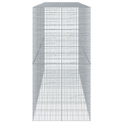vidaXL Gabione mit Deckel 400x100x200 cm Verzinktes Eisen