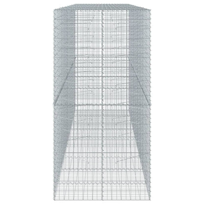 vidaXL Gabione mit Deckel 450x100x200 cm Verzinktes Eisen