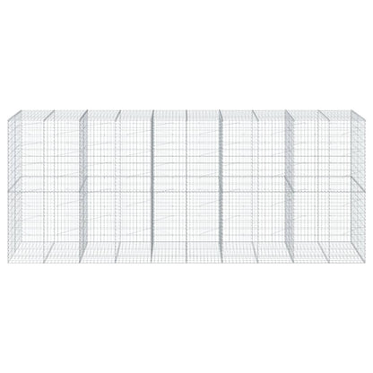 vidaXL Gabione mit Deckel 500x100x200 cm Verzinktes Eisen