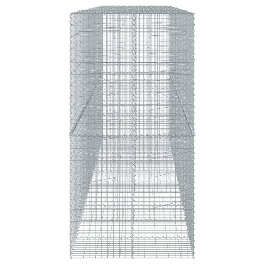 vidaXL Gabione mit Deckel 500x100x200 cm Verzinktes Eisen
