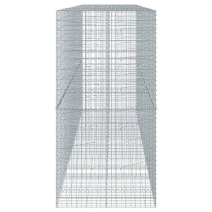 vidaXL Gabione mit Deckel 500x100x200 cm Verzinktes Eisen