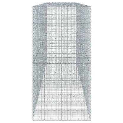 vidaXL Gabione mit Deckel 550x100x200 cm Verzinktes Eisen