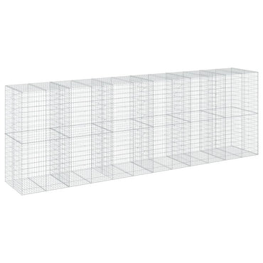 vidaXL Gabionenkorb mit Deckel 600x100x200 cm Fer Galvanisé