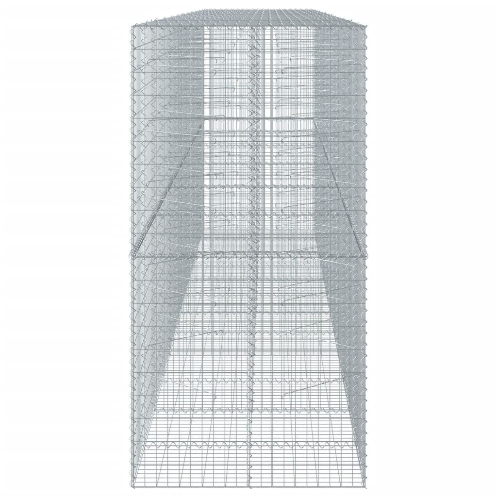 vidaXL Gabionenkorb mit Deckel 600x100x200 cm Fer Galvanisé