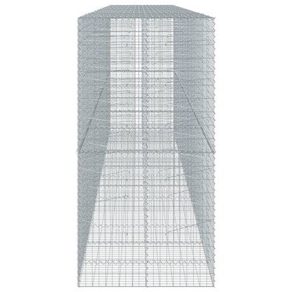 vidaXL Gabione mit Deckel 650x100x200 cm Verzinktes Eisen