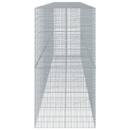 vidaXL Gabione mit Deckel 700x100x200 cm Verzinktes Eisen