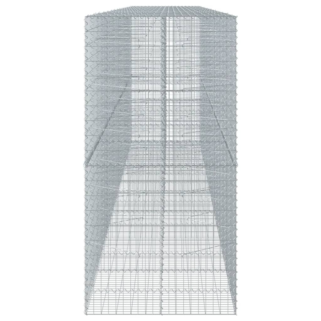 vidaXL Gabione mit Deckel 750x100x200 cm Verzinktes Eisen