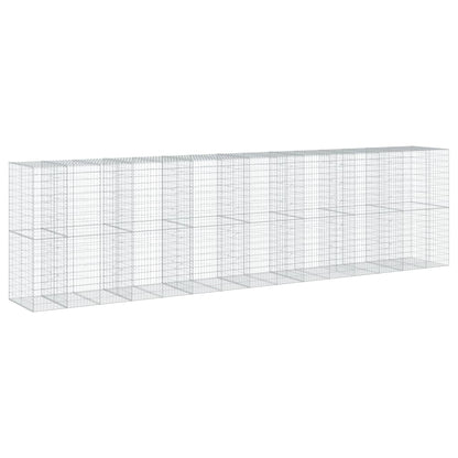 vidaXL Gabione mit Deckel 750x100x200 cm Verzinktes Eisen