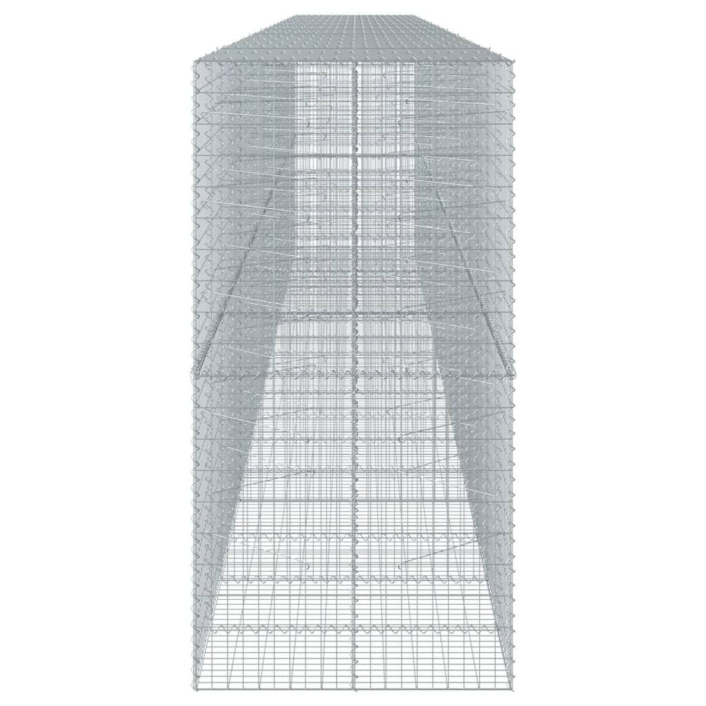 vidaXL Gabione mit Deckel 900x100x200 cm Verzinktes Eisen