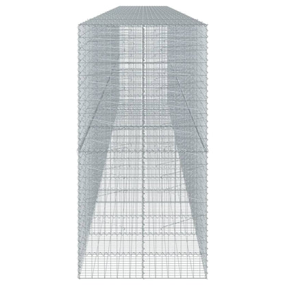 vidaXL Gabione mit Deckel 900x100x200 cm Verzinktes Eisen