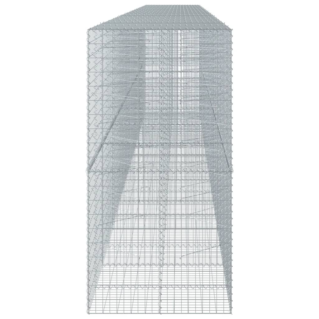 vidaXL Gabion avec couvercle 950x100x200 cm Fer galvanisé