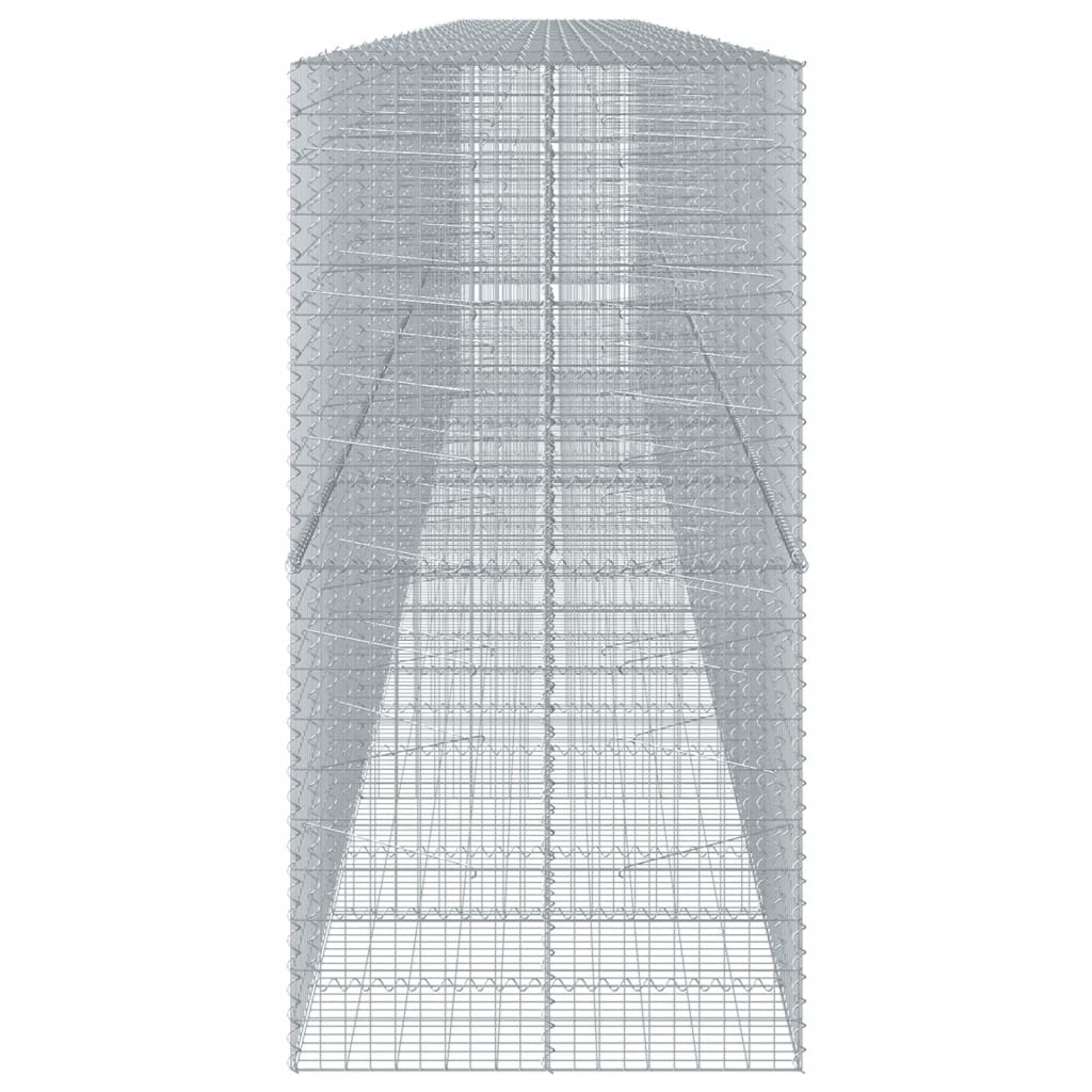 vidaXL Gabione mit Deckel 1100x100x200 cm Verzinktes Eisen