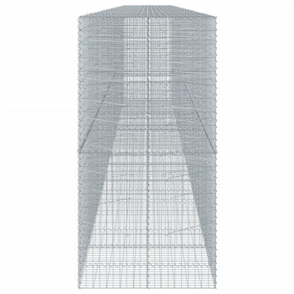 vidaXL Gabione mit Deckel 1100x100x200 cm Verzinktes Eisen