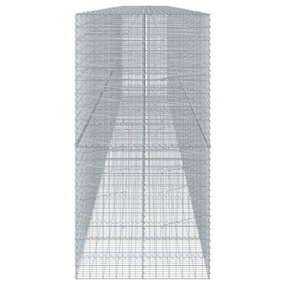 vidaXL Gabione mit Deckel 1150x100x200 cm Verzinktes Eisen