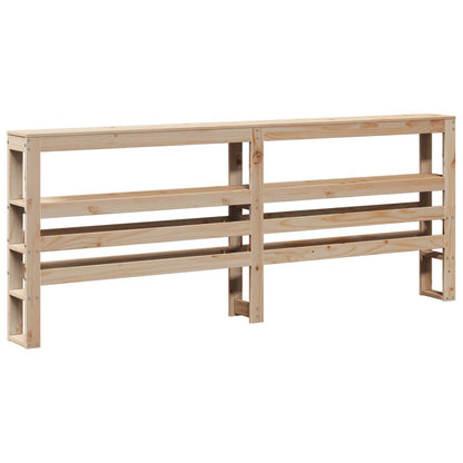 vidaXL Kopfteil mit Ablagen 200 cm Massivholz Kiefer