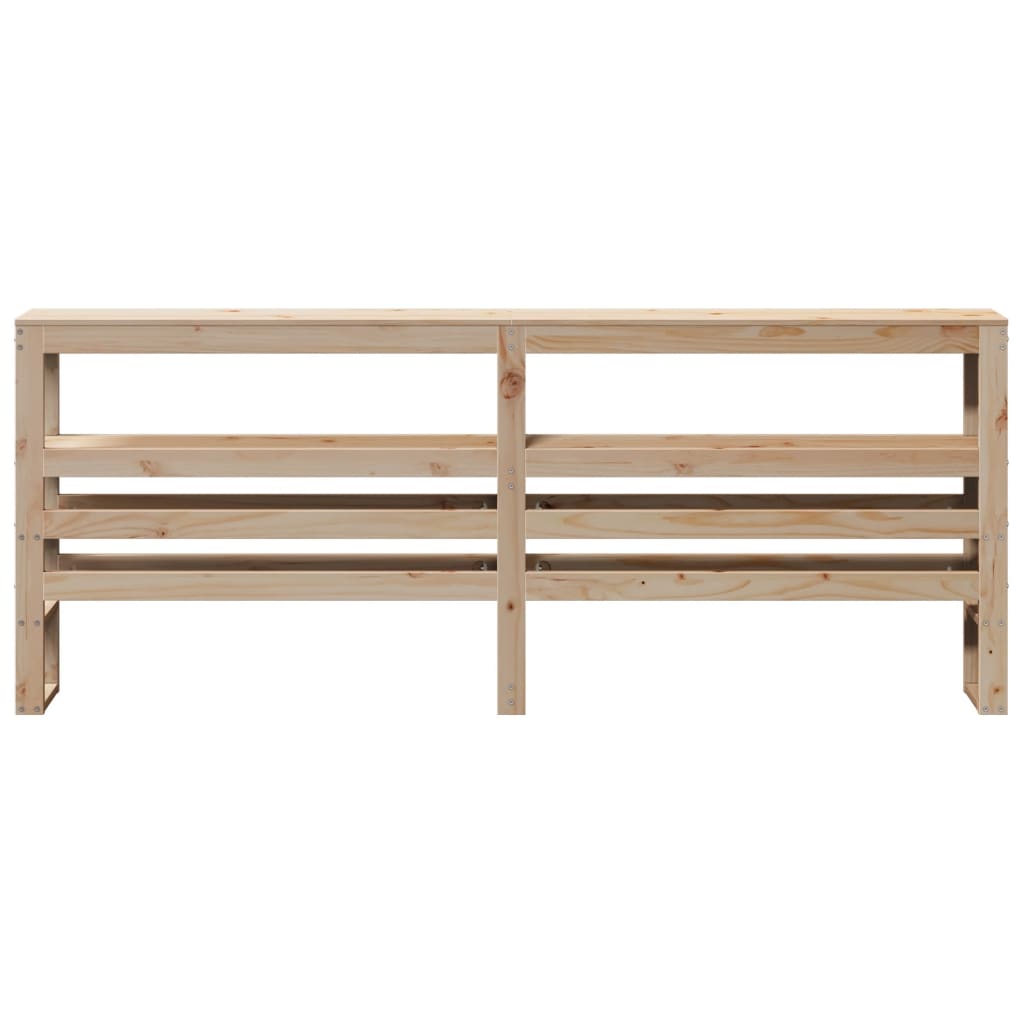 vidaXL Kopfteil mit Ablagen 200 cm Massivholz Kiefer