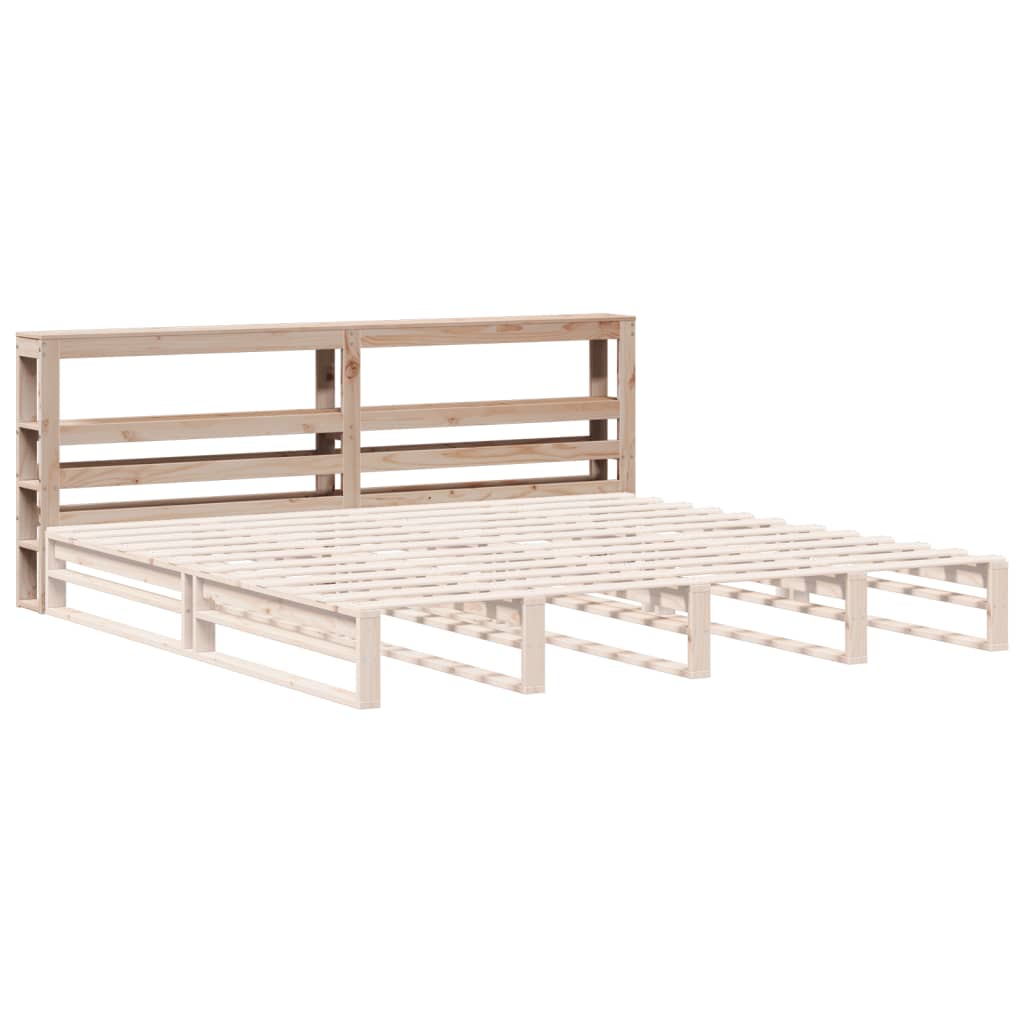 vidaXL Kopfteil mit Ablagen 200 cm Massivholz Kiefer
