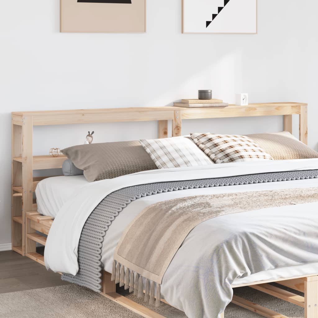 vidaXL Kopfteil mit Ablagen 200 cm Massivholz Kiefer