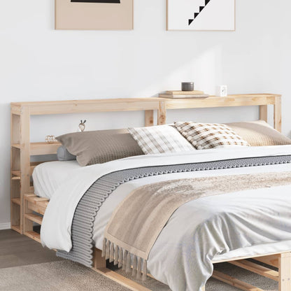 vidaXL Kopfteil mit Ablagen 200 cm Massivholz Kiefer