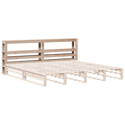 vidaXL Kopfteil mit Ablagen 180 cm Massivholz Kiefer