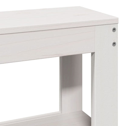 vidaXL Kopfteil mit Ablagen Weiß 180 cm Massivholz Kiefer