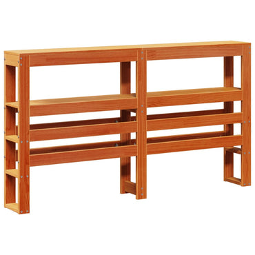 vidaXL Kopfteil mit Ablagen Wachsbraun 150 cm Massivholz Kiefer
