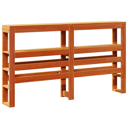 vidaXL Kopfteil mit Ablagen Wachsbraun 150 cm Massivholz Kiefer